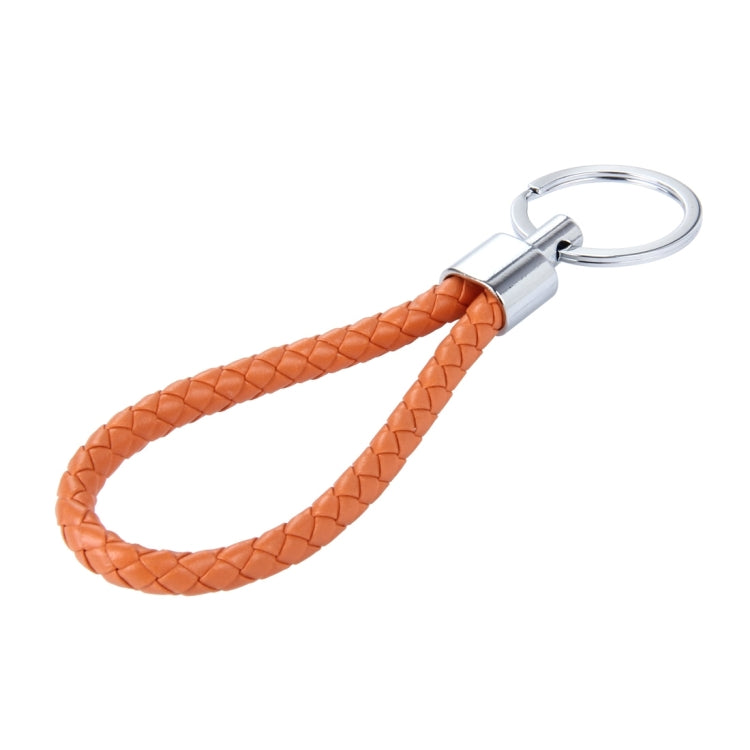 5pcs Car Key Ring Holder With Leather Strip (Orange) by buy2fix