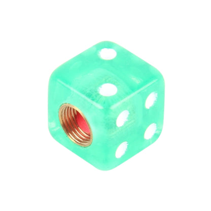4 PCS Plastic Plated Dice Shape Universal Tire Valve Stem Cap(Green) by buy2fix