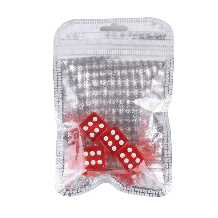4 PCS Plastic Plated Dice Shape Universal Tire Valve Stem Cap(Red) by buy2fix