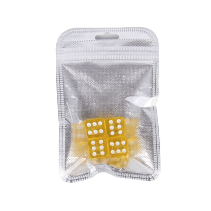 4 PCS Plastic Plated Dice Shape Universal Tire Valve Stem Cap(Yellow) by buy2fix