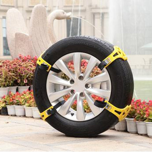 8PCS Car Snow Tire Anti-skid Chains For Family Car(Yellow) - Car Road Trouble Clearer by buy2fix | Online Shopping UK | buy2fix