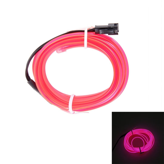 Bande lumineuse LED flexible à lumière froide de 1 m pour la décoration de voiture (lumière rose)