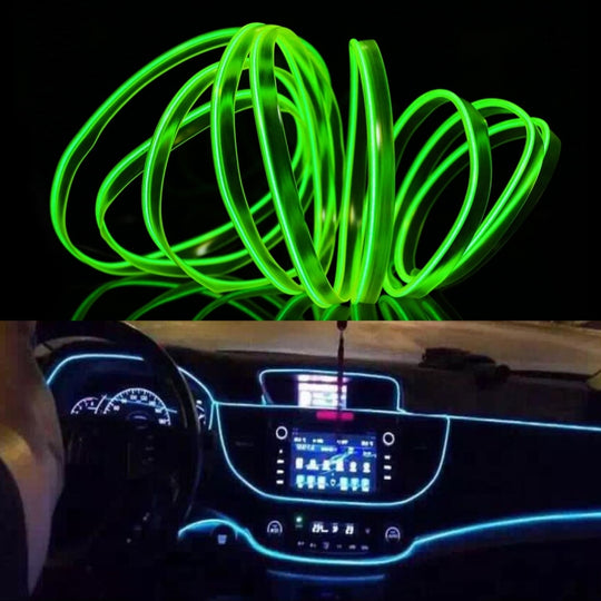 2M Cold Light Flexible LED Strip Light For Car Decoration(Fluorescent Green Light)