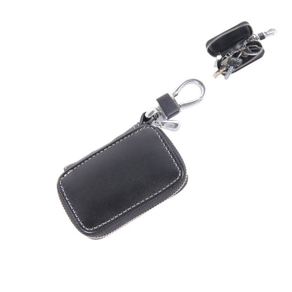 Universal Leather Flash Powder Texture Waist Hanging Zipper Wallets Key Holder Bag (No Include Key)(Black) by buy2fix