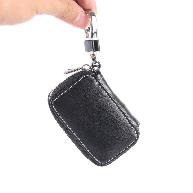 Universal Leather Flash Powder Texture Waist Hanging Zipper Wallets Key Holder Bag (No Include Key)(Black) by buy2fix