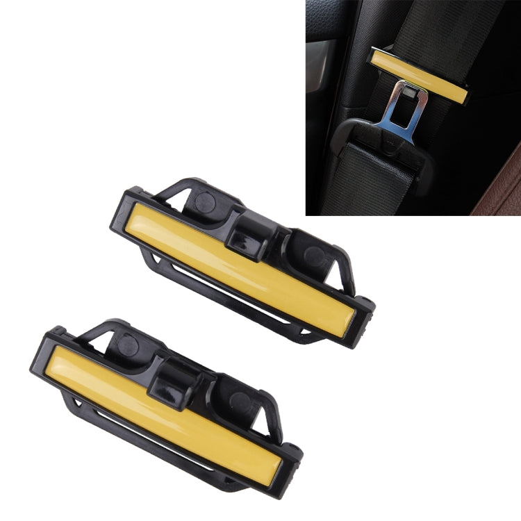 DM-013 2PCS Universal Fit Car Seatbelt Adjuster Clip Belt Strap Clamp Shoulder Neck Comfort Adjustment Child Safety Stopper Buckle(Yellow) by buy2fix