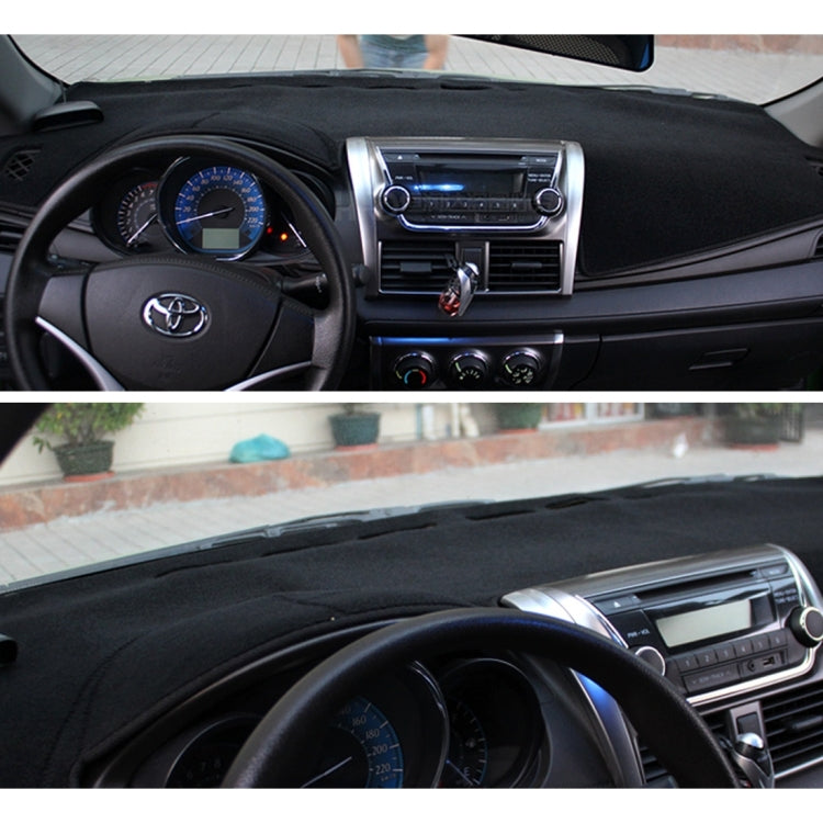 Left-hand Drive Dark Mat Car Dashboard Cover Car Light Pad Instrument Panel Sunscreen for 2014 Vios (Please note the model and year)(Black) by buy2fix