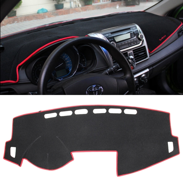 Left-hand Drive Dark Mat Car Dashboard Cover Car Light Pad Instrument Panel Sunscreen for 2014 Vios (Please note the model and year)(Red) by buy2fix
