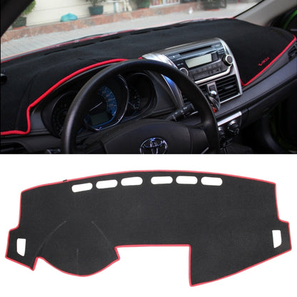 Left-hand Drive Dark Mat Car Dashboard Cover Car Light Pad Instrument Panel Sunscreen for 2014 Vios (Please note the model and year)(Red) by buy2fix