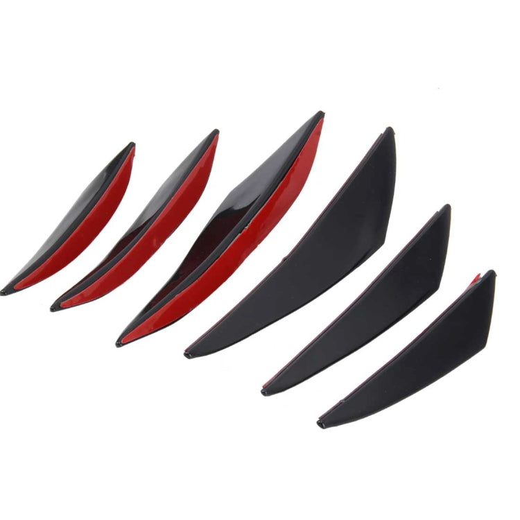 6 PCS Universal Carbon Fiber Style Car Front Bumper Body Spoiler Lip Splitter Protector Bar Strip Guard Sticker by buy2fix