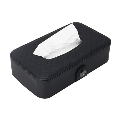 Universal Car Facial Tissue Box Case Holder Tissue Box Fashion and Simple Paper Napkin Bag with Napkin(Black) by buy2fix