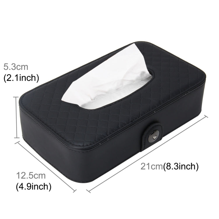 Universal Car Facial Tissue Box Case Holder Tissue Box Fashion and Simple Paper Napkin Bag with Napkin(Black) by buy2fix