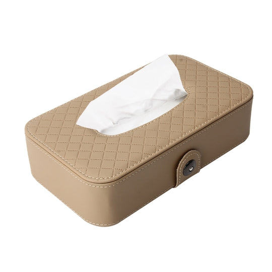 Boîte à mouchoirs universelle pour voiture, support de boîte à mouchoirs, sac de serviette en papier Simple et à la mode avec serviette (kaki)