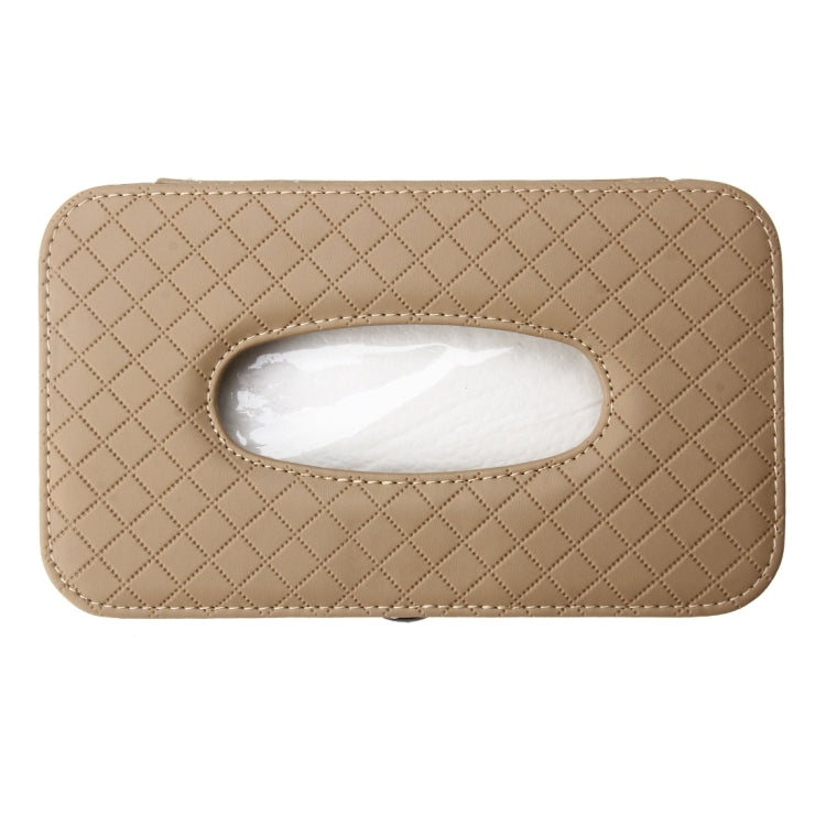Universal Car Facial Tissue Box Case Holder Tissue Box Fashion and Simple Paper Napkin Bag with Napkin(Khaki) by buy2fix