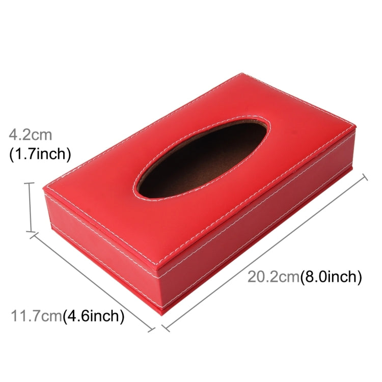 Universal Home Office Hotel Car Facial Tissue Box Case Holder Tissue Box Fashion and Simple Paper Napkin Bag (Not Include Napkin)(Red) by buy2fix