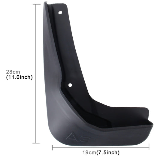 4 PCS Car Auto Semi-Rigid PVC Splash Flaps Mudguards Fender Guard for Audi A3 Sedan 2014 - Mudguards by buy2fix | Online Shopping UK | buy2fix
