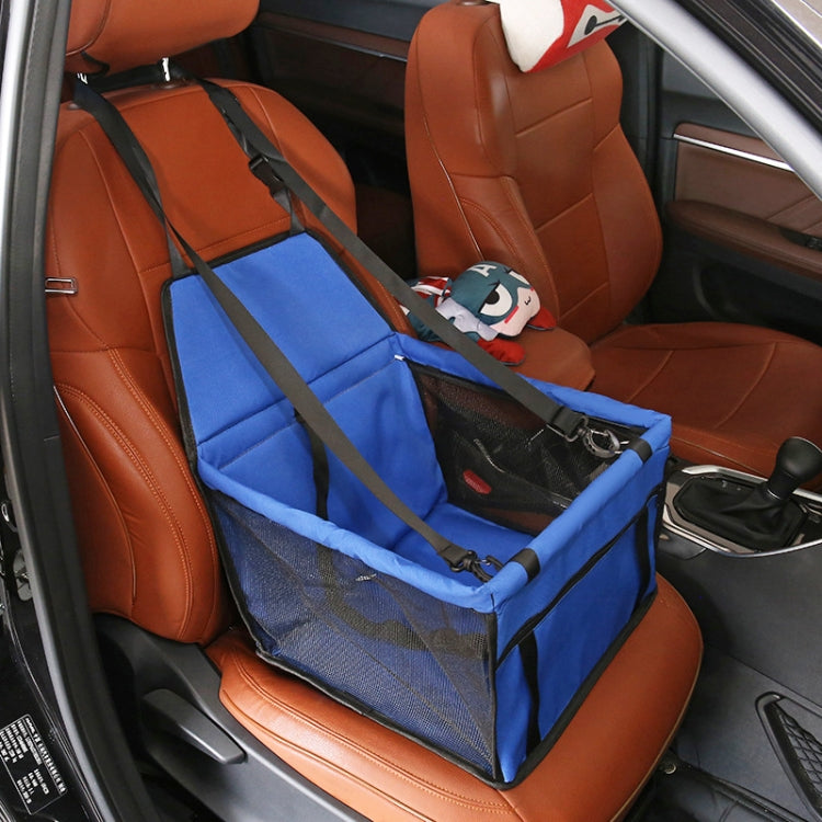 Nonslip Folding Breathable Waterproof Car Vice Driving Seat Cover Pet Cat Dog Bag, Size: 40 x 30 x 25 cm(Blue) by buy2fix