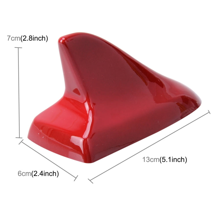 A-886 Car Auto Shark Fin Dome Antenna Decoration for Honda Buick Nissan Hyundai Toyota Volkswagen Mazda(Red) by buy2fix