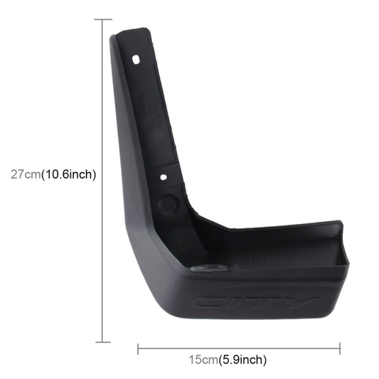 4 PCS Car Auto Semi-Rigid PVC Splash Flaps Mudguards Fender Guard for Honda City 2015-2020 by buy2fix