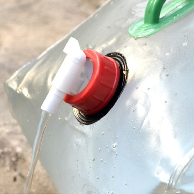 10L Outdoor Transparent PVC Foldable Water Bag Container with ON/OFF Switch by buy2fix