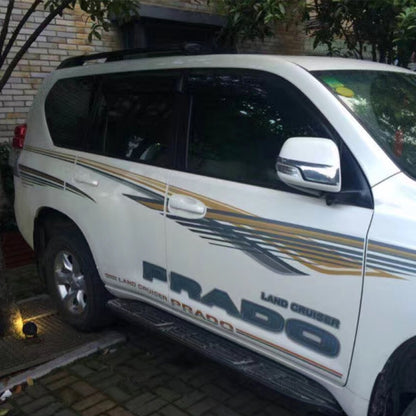 5 PCS SUV Body Decorative Strip Brand Car Streamline Shining Sticker for Toyota Prado 2010 Version by buy2fix