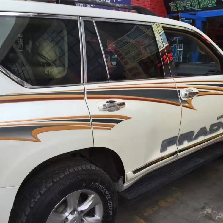 5 PCS SUV Body Decorative Strip Brand Car Streamline Shining Sticker for Toyota Prado4000 2011 Version by buy2fix