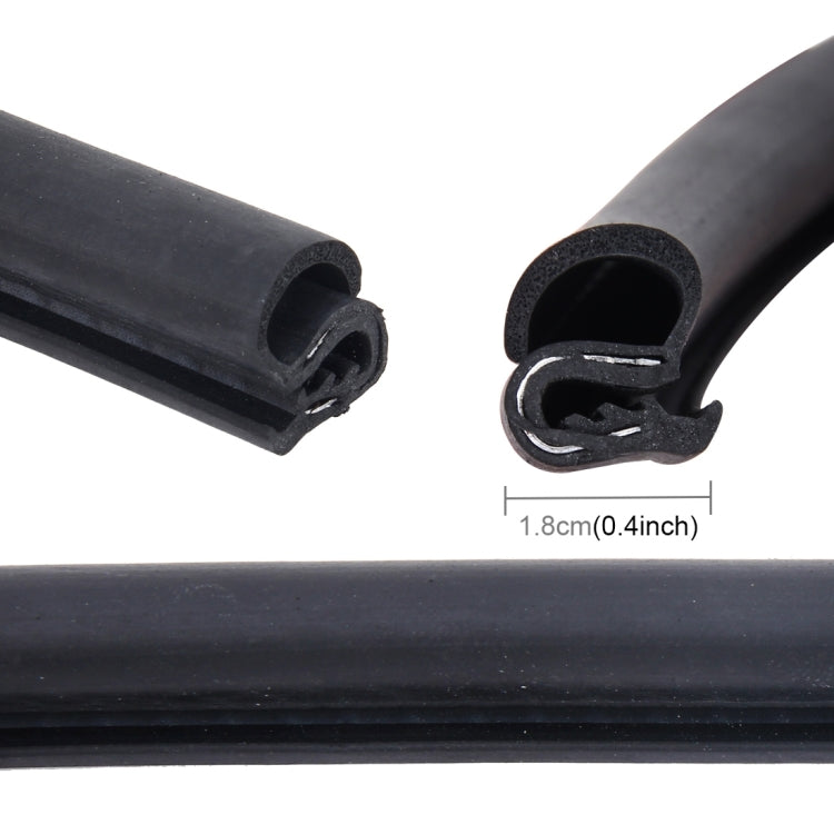 80cm B Shape Car Decorative Strip Rubber Chrome Decoration Strip Door Seal Window Seal by buy2fix