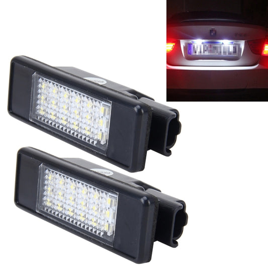 2 PCS License Plate Light with 24 SMD-3528 Lamps for Peugeot Citroen (White Light) - License Plate Lights by buy2fix | Online Shopping UK | buy2fix
