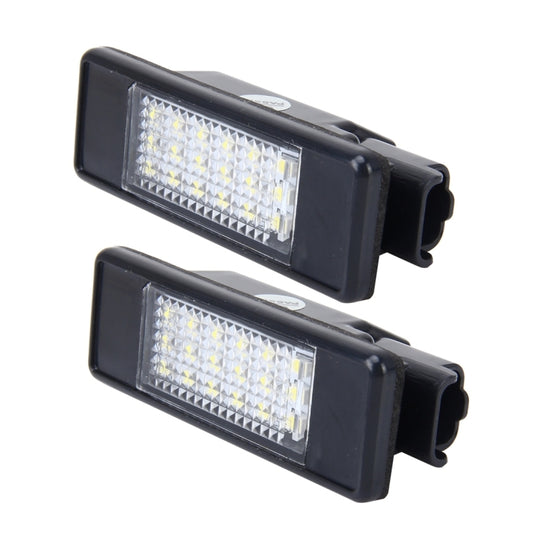 2 PCS License Plate Light with 24 SMD-3528 Lamps for Peugeot Citroen (White Light) - License Plate Lights by buy2fix | Online Shopping UK | buy2fix
