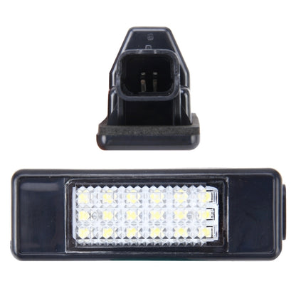 2 PCS License Plate Light with 24 SMD-3528 Lamps for Peugeot Citroen (White Light) - License Plate Lights by buy2fix | Online Shopping UK | buy2fix