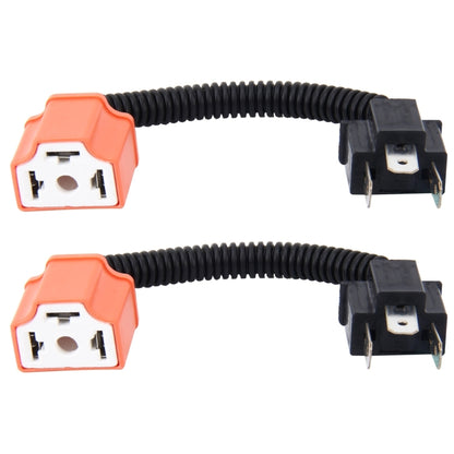 2 PCS H4 Car HID Xenon Headlight Male to Female Conversion Cable with Ceramic Adapter Socket - Wires by buy2fix | Online Shopping UK | buy2fix