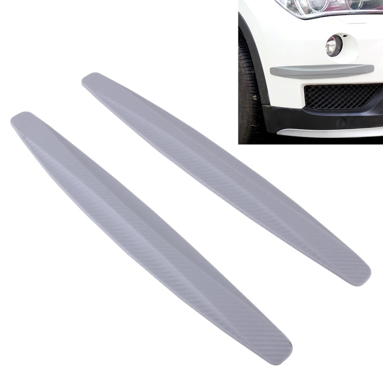 2 PCS Universal Car Body Carbon Fiber Bumper Guard Protector Sticker/Car Crash Bar Bumper Strips /Car Crash Strips/Anti-rub Strips/Anti-rub Bar(Grey) by buy2fix