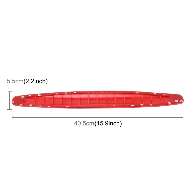 2 PCS Universal Car Body Carbon Fiber Bumper Guard Protector Sticker/Car Crash Bar Bumper Strips /Car Crash Strips/Anti-rub Strips/Anti-rub Bar(Red) by buy2fix