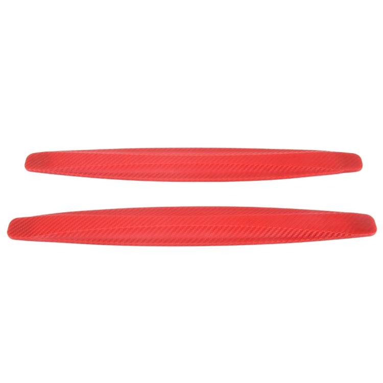2 PCS Universal Car Body Carbon Fiber Bumper Guard Protector Sticker/Car Crash Bar Bumper Strips /Car Crash Strips/Anti-rub Strips/Anti-rub Bar(Red) by buy2fix