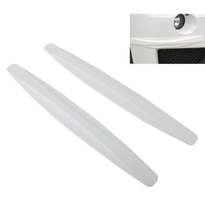 2 PCS Universal Car Body Carbon Fiber Bumper Guard Protector Sticker/Car Crash Bar Bumper Strips /Car Crash Strips/Anti-rub Strips/Anti-rub Bar(White) by buy2fix