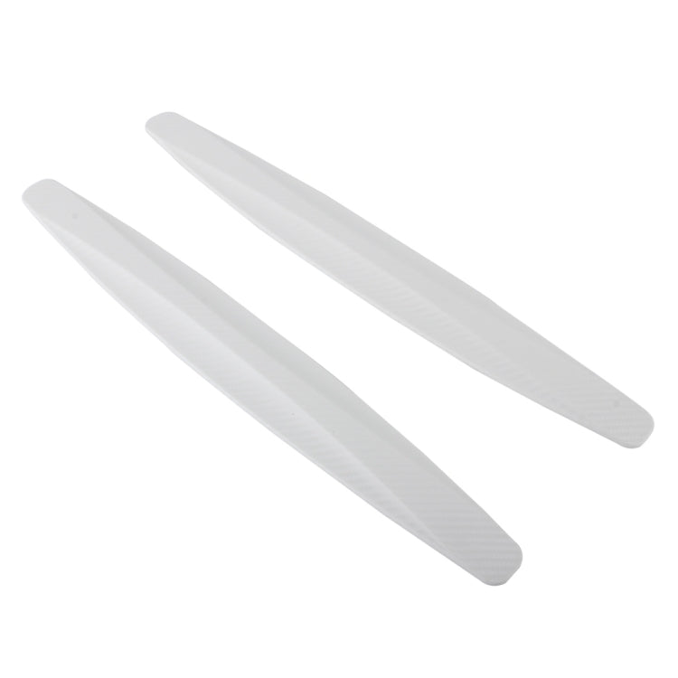 2 PCS Universal Car Body Carbon Fiber Bumper Guard Protector Sticker/Car Crash Bar Bumper Strips /Car Crash Strips/Anti-rub Strips/Anti-rub Bar(White) by buy2fix
