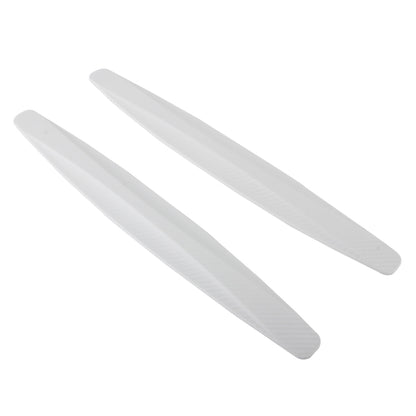 2 PCS Universal Car Body Carbon Fiber Bumper Guard Protector Sticker/Car Crash Bar Bumper Strips /Car Crash Strips/Anti-rub Strips/Anti-rub Bar(White) by buy2fix
