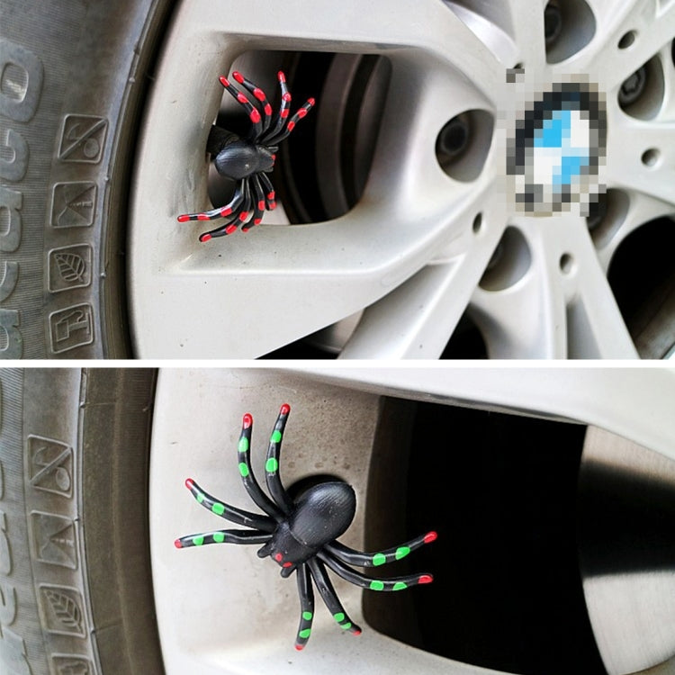 4 PCS Universal Spider Shape Car Motor Bicycle Tire Valve Caps (Red) - Tire Valve Caps by buy2fix | Online Shopping UK | buy2fix