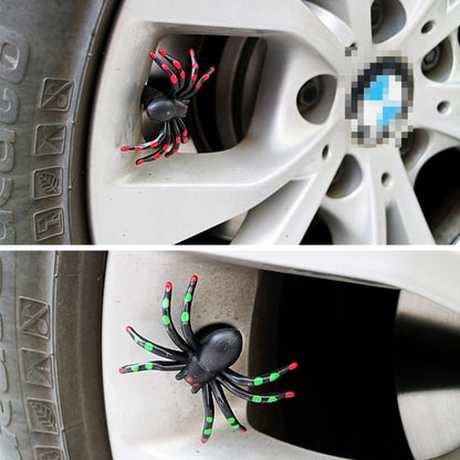 4 PCS Universal Spider Shape Car Motor Bicycle Tire Valve Caps (Red) - Tire Valve Caps by buy2fix | Online Shopping UK | buy2fix