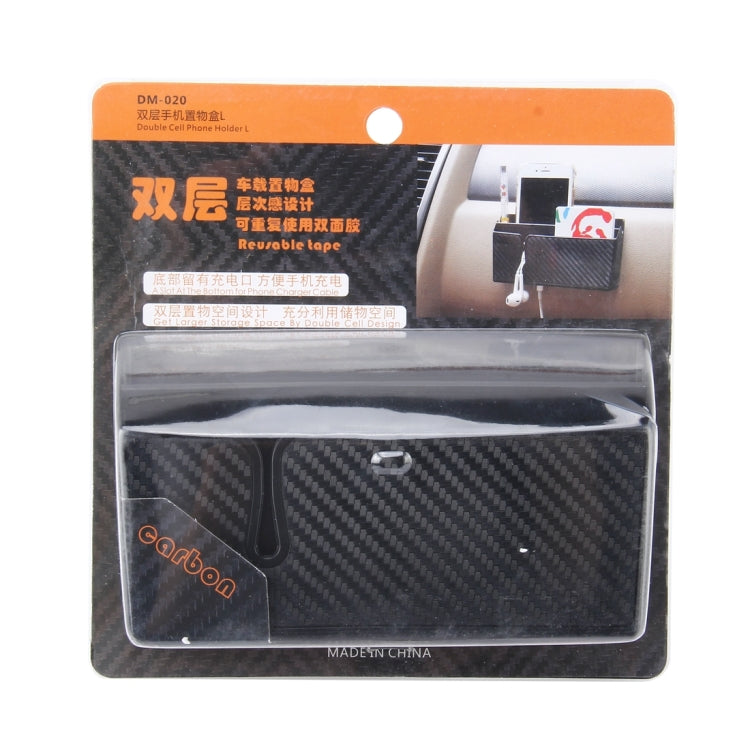 Car EVA Carrying Organizer Storage Double-layer Sticker Bag for Phone Coin Key and Other Small Items(Big Size) by buy2fix