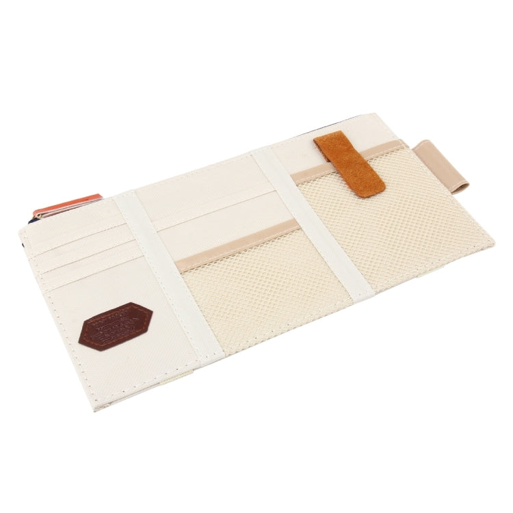 Multi-functional Auto Car Sun Visor Sunglass Holder Card Storage Holder Inner Pouch Bag(Khaki) by buy2fix