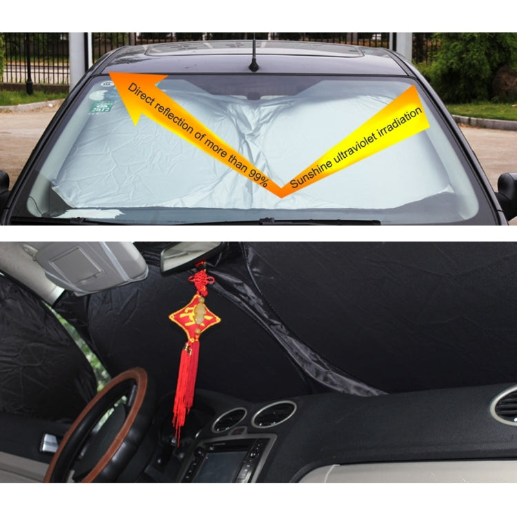 6 in 1 Summer Accessories Coated Silver Car Sun Shade Cloth Set by buy2fix