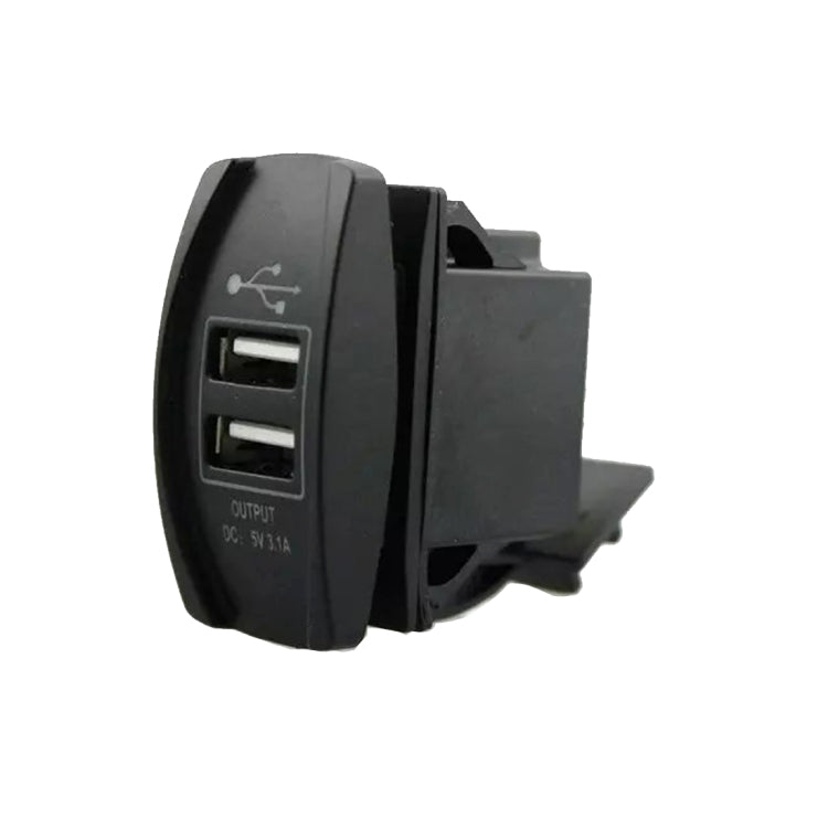 Car Motorcycle Dual USB Port Charge with Dustproof Cover and LED Light(Random Color Delivery) - DIY Modified Charger by buy2fix | Online Shopping UK | buy2fix