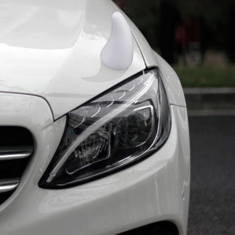 Car Rubber Exterior Decorative Horn(White) by buy2fix