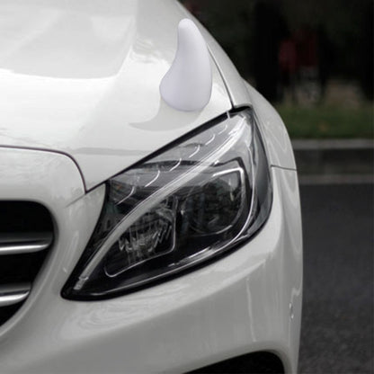 Car Rubber Exterior Decorative Horn(White) by buy2fix