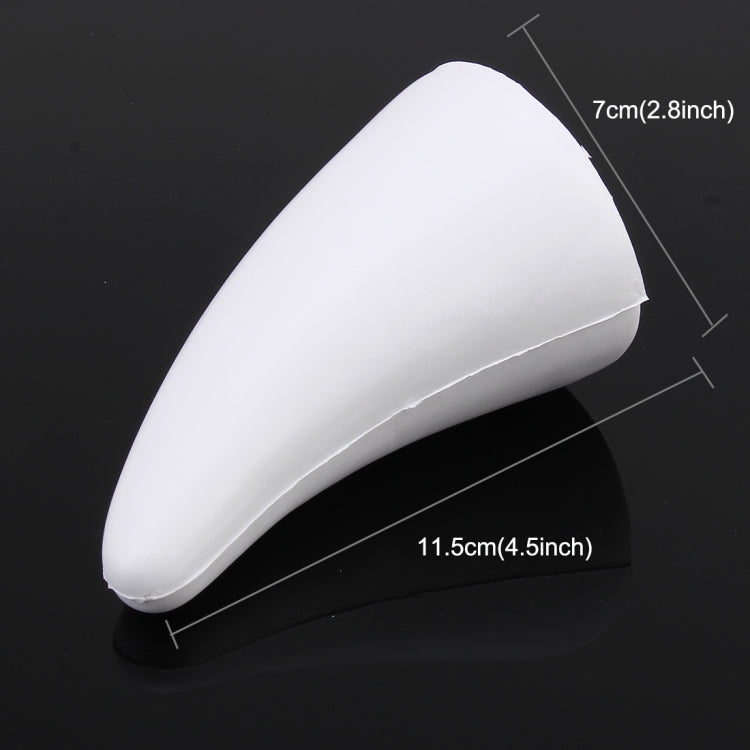 Car Rubber Exterior Decorative Horn(White) by buy2fix
