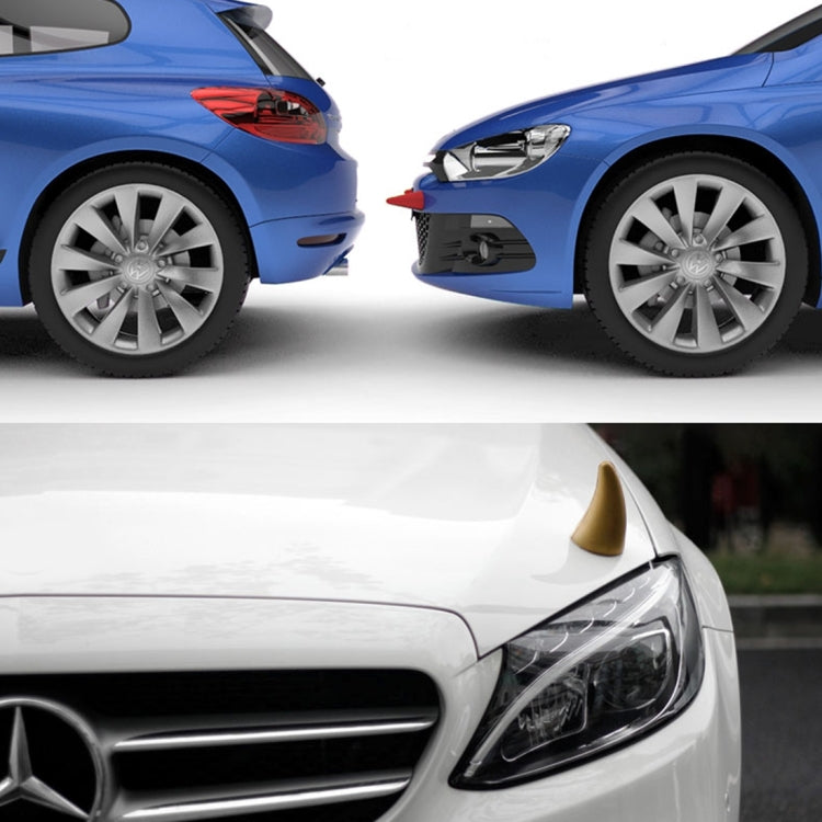 Car Rubber Exterior Decorative Horn(White) by buy2fix