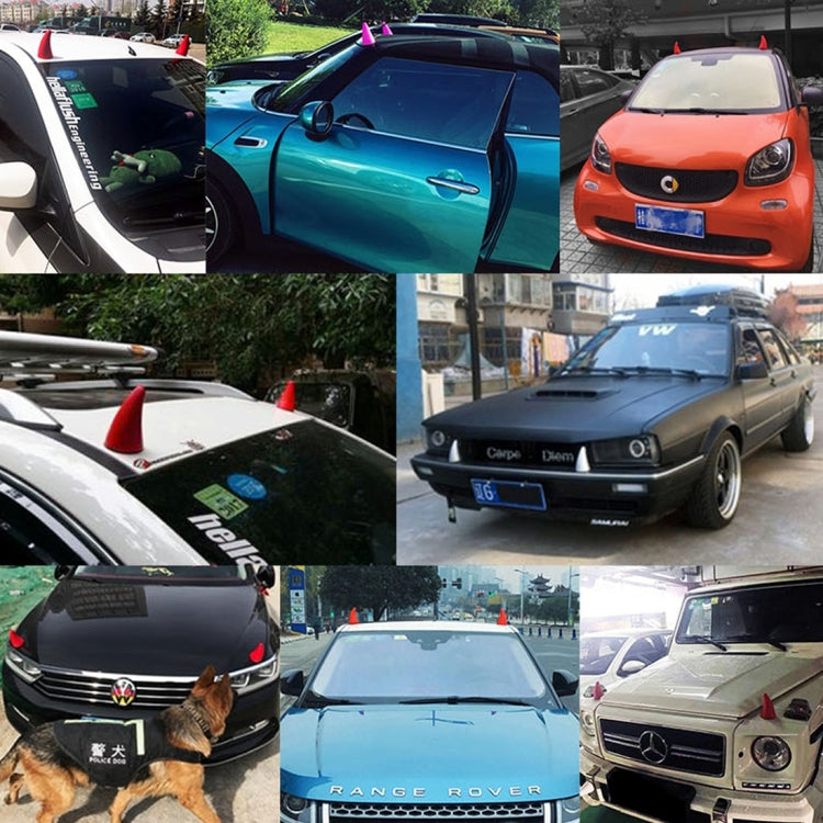 Car Rubber Exterior Decorative Horn(White) by buy2fix