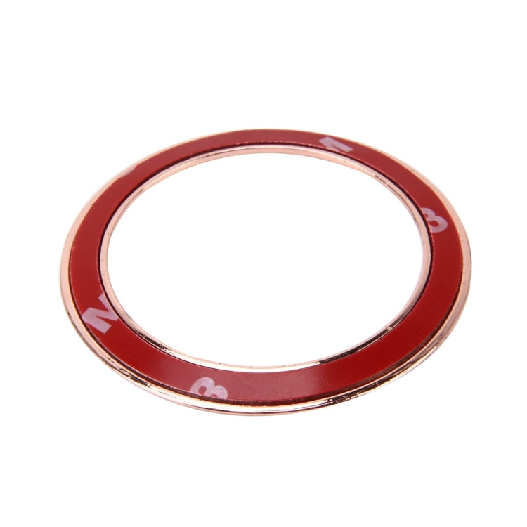 Car Aluminum Steering Wheel Decoration Ring with Diamonds For BMW(Rose Gold) by buy2fix