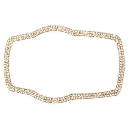 Car Aluminum Steering Wheel Decoration Ring with Diamonds For BMW(Gold) by buy2fix